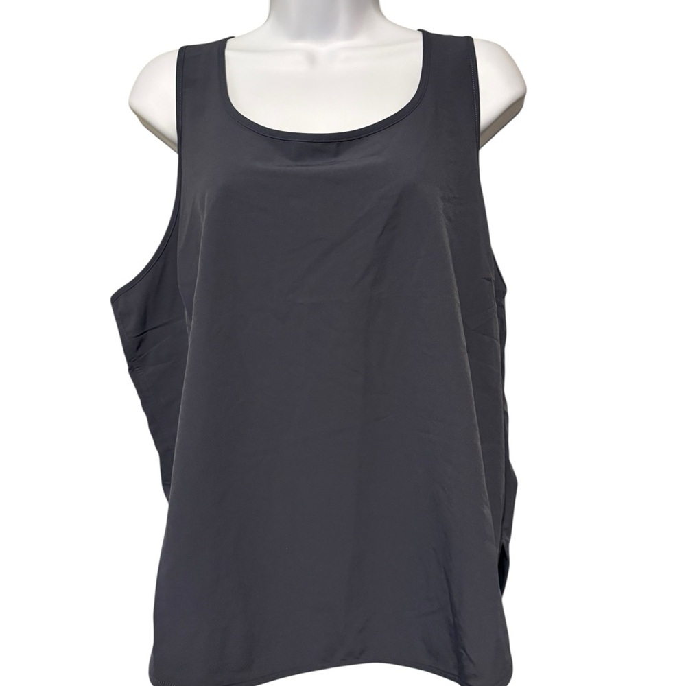 SPANX Women’s Casual Fridays Curved Hem Tank Top Gray XL NEW 50677R
